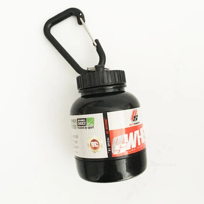 Portable Protein Powder & Pill Storage Keychain Bottle